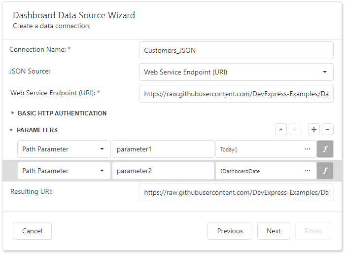 DashboardDataSourceWizardResultingURI