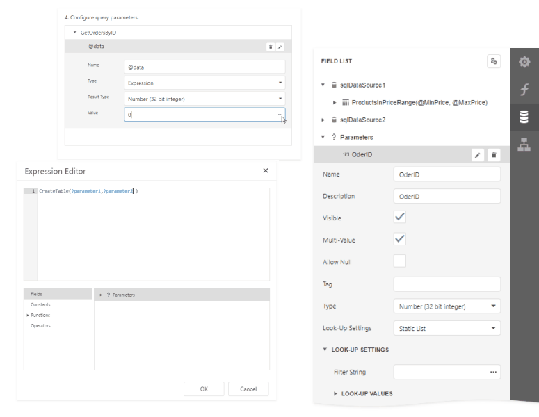 QueryParametersCreateTableExpresssion