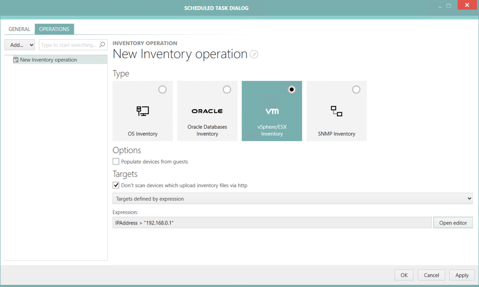 InventoryVSphereByExpression