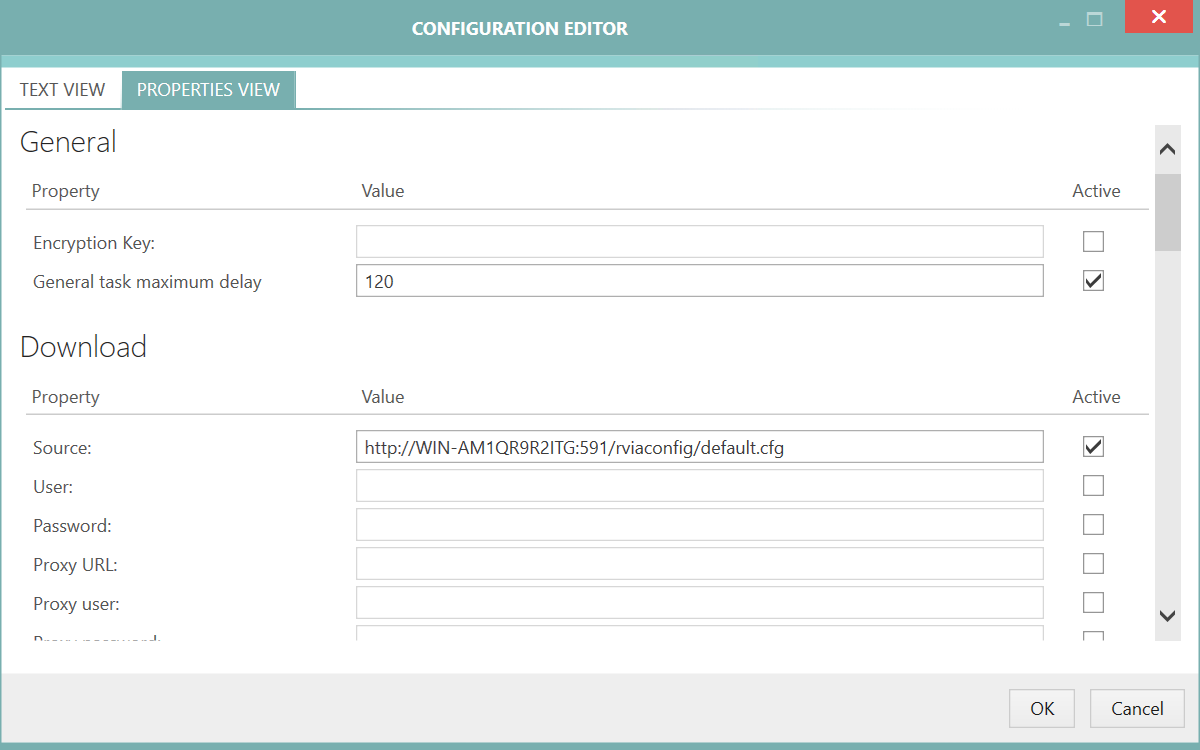 PROPERTIES VIEW tab PROPERTIES VIEW tab