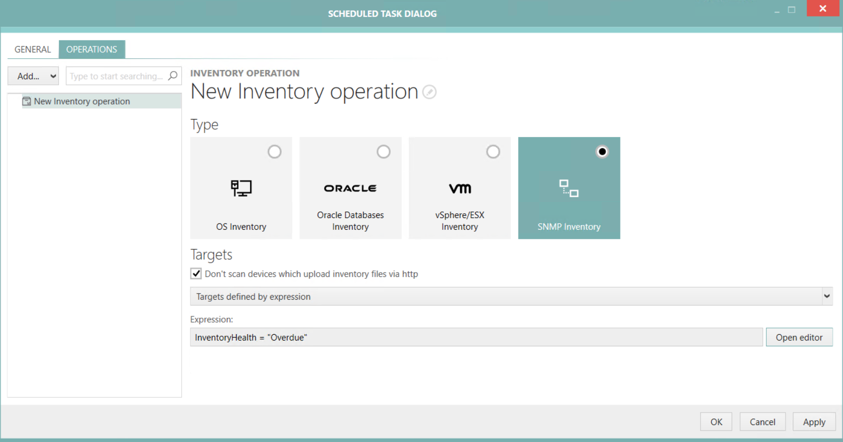 InventorySNMPByExpression